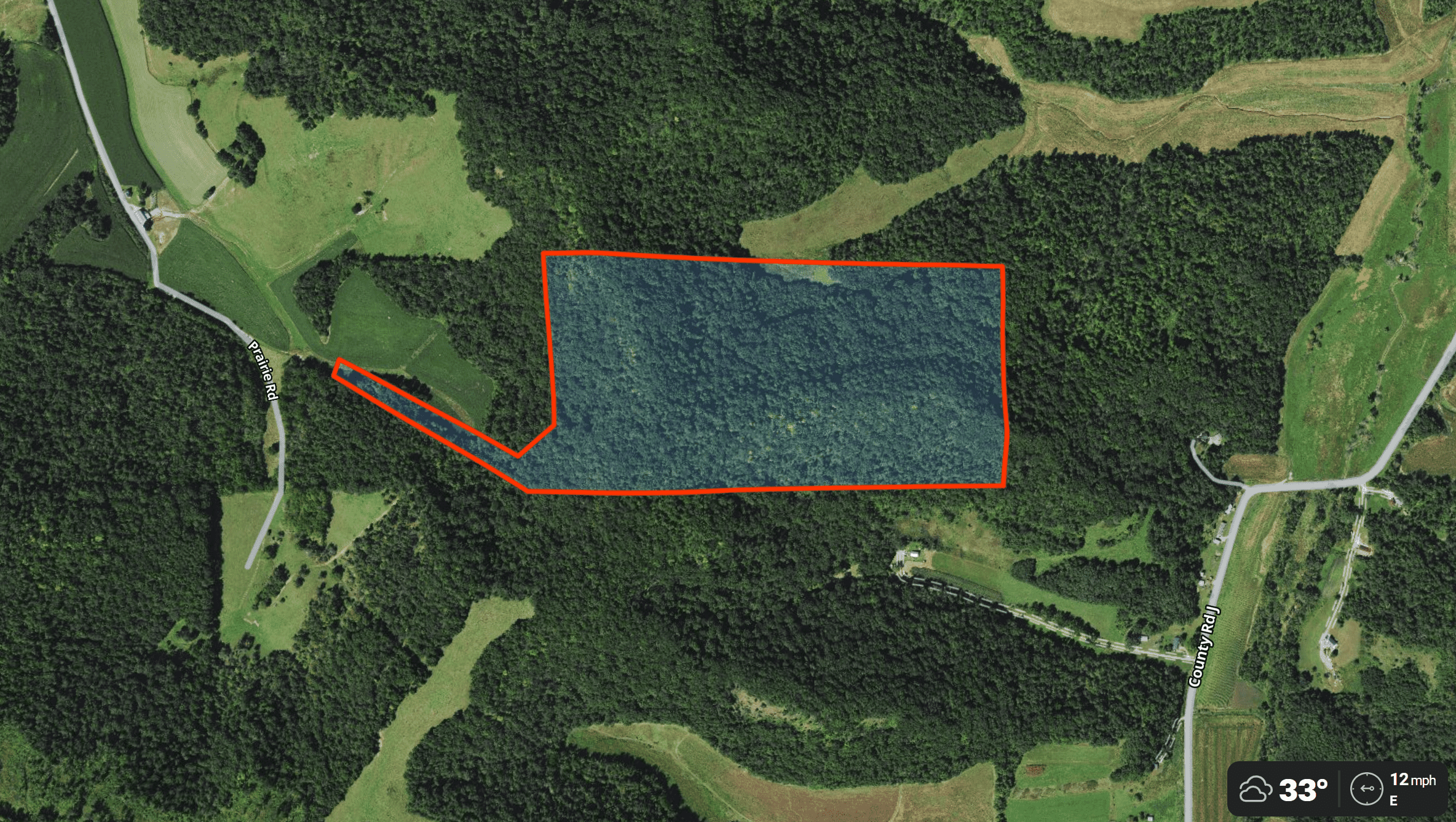 Secluded 82 +/- Acres Down Dead End Road Rockland WI