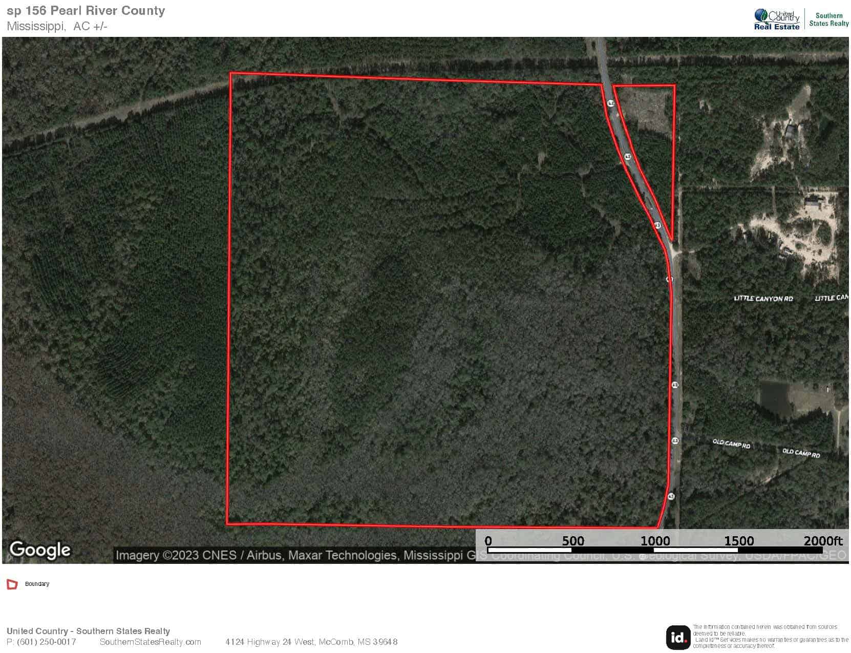 156 Acres for Sale Hunting Land in Pearl River County, MS