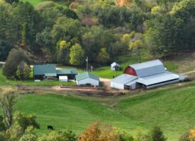 Log Home with Farm for Sale in Southwest Wisconsin