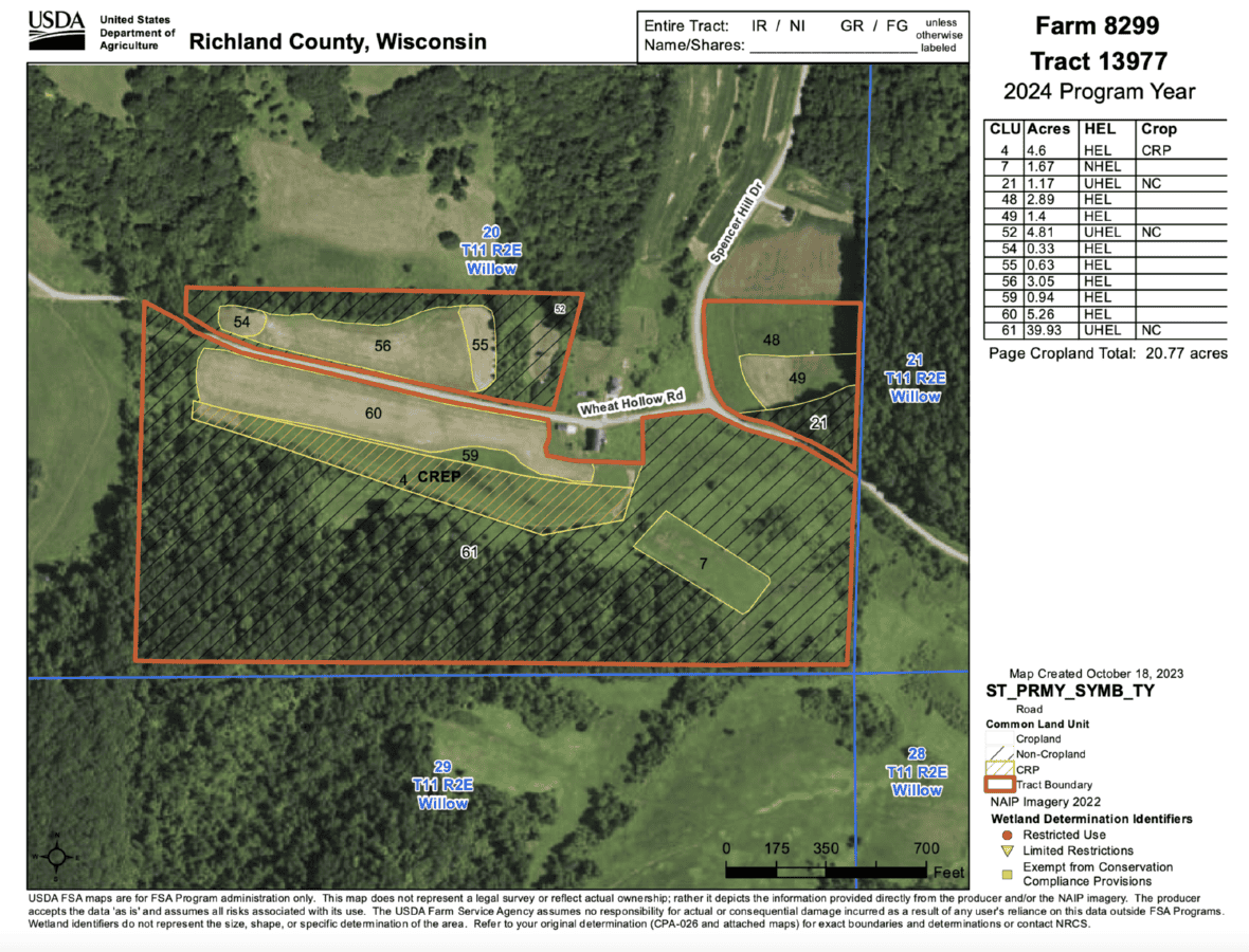 Trophy Whitetail Hunting Land for Sale in Richland County, Wisconsin