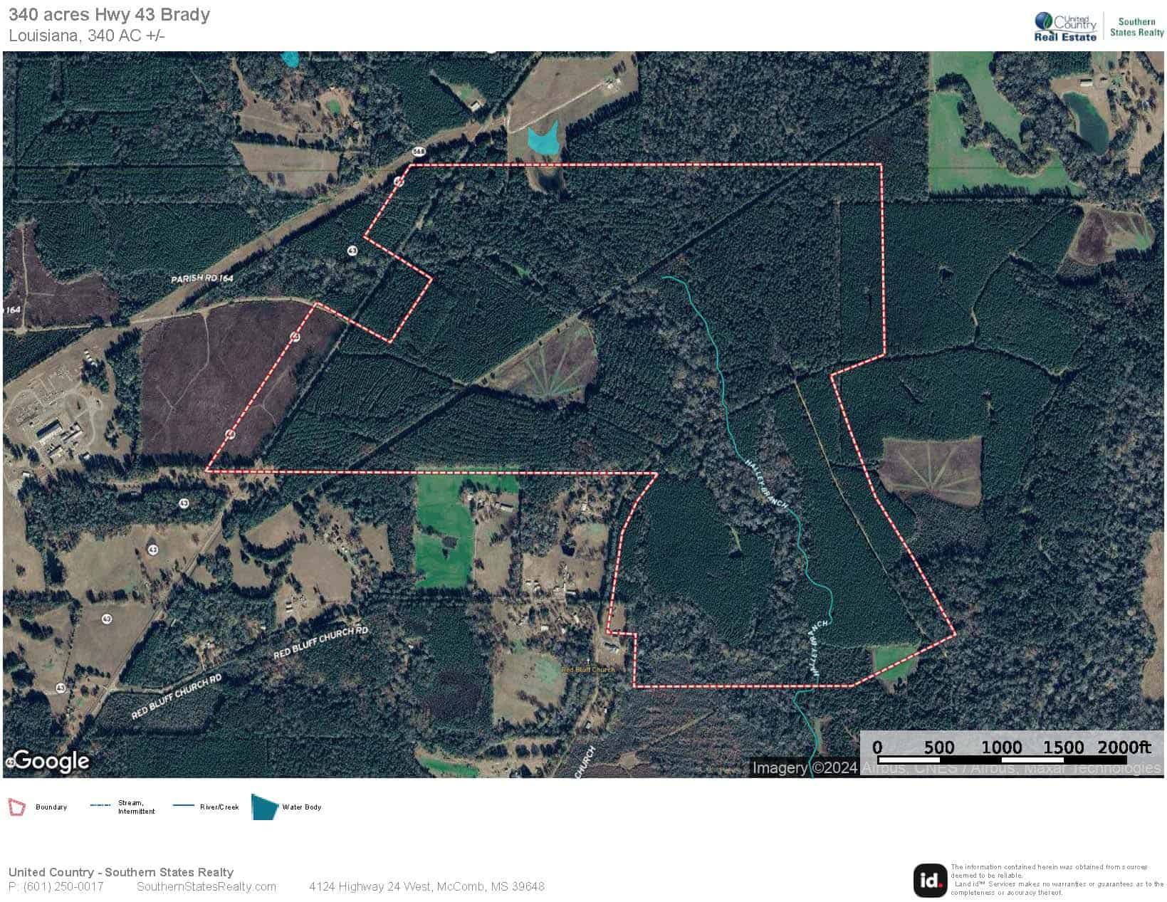 340 Acres Hunting Timberland for Sale St Helena Parish, LA