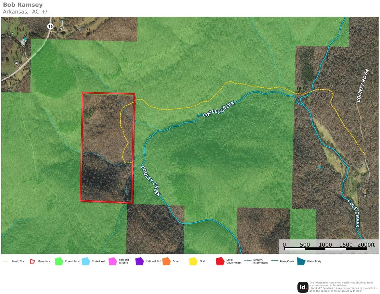 80 Acres Prime Hunting Land Borders Ozark National Forest On All Sides! Newton County, Arkansas