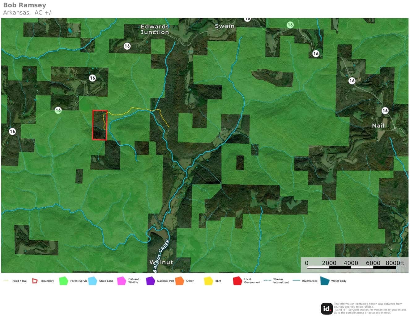 80 Acres Prime Hunting Land Borders Ozark National Forest On All Sides! Newton County, Arkansas