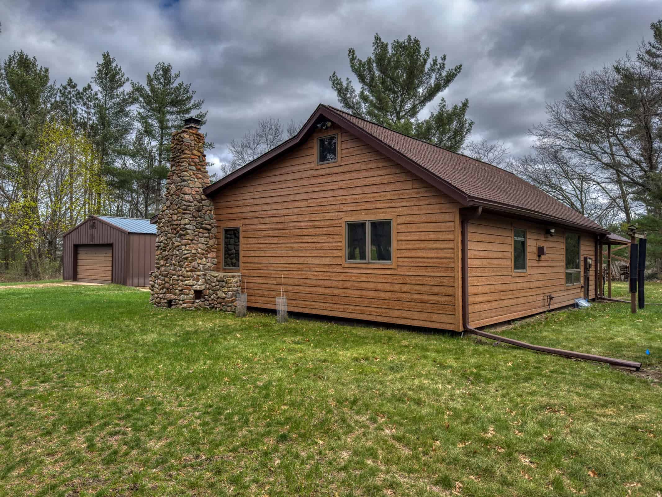 River Front Cabin on 67 Acres Jackson County WI