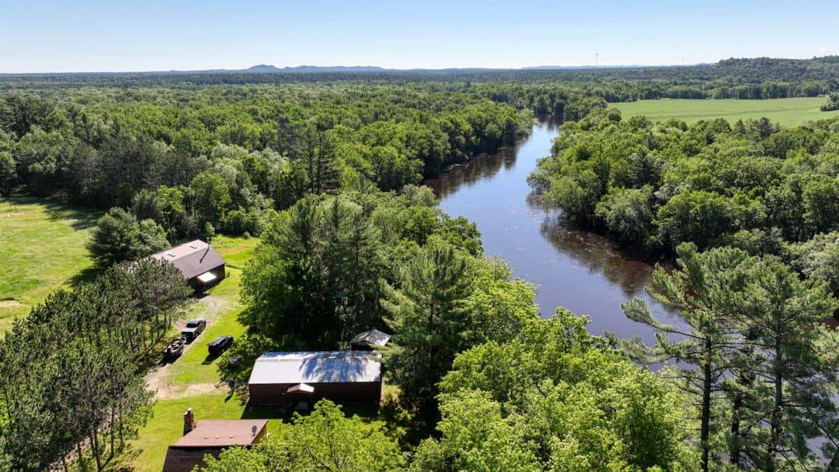River Front Cabin on 67 Acres Jackson County WI