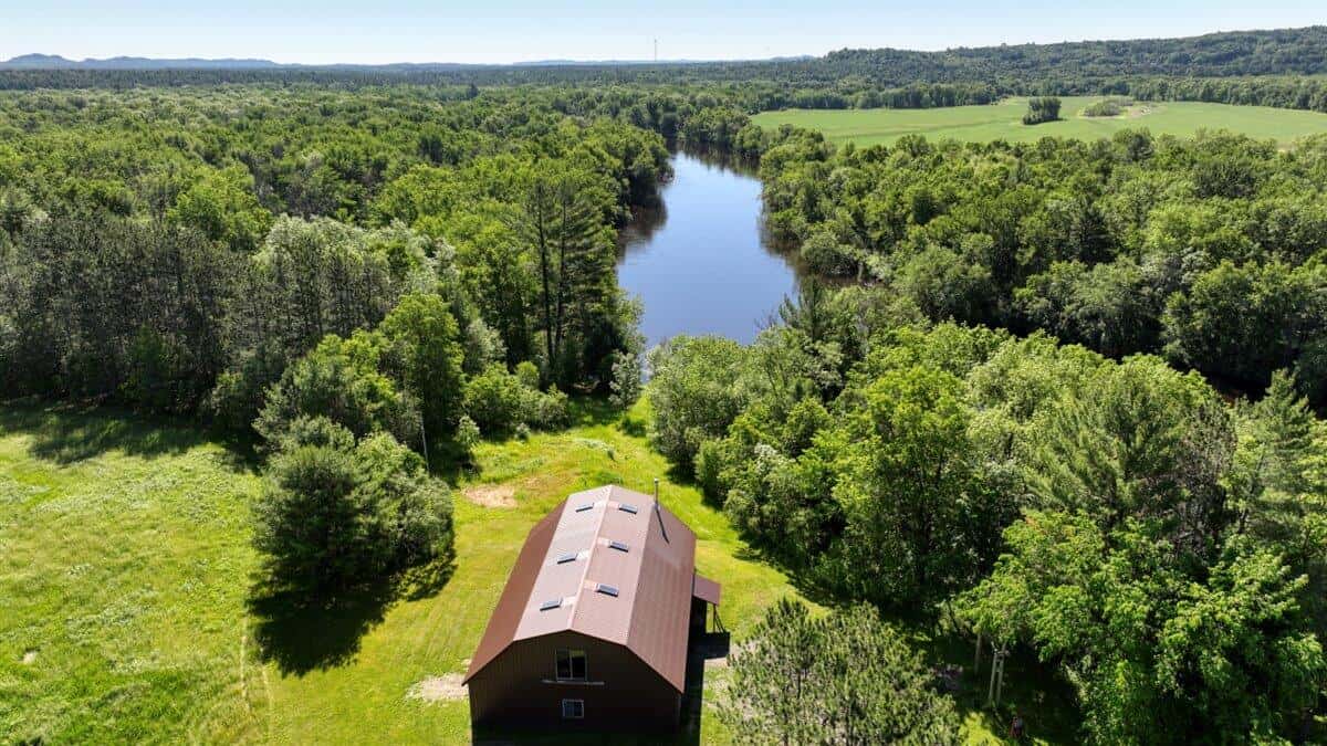 River Front Cabin on 67 Acres Jackson County WI