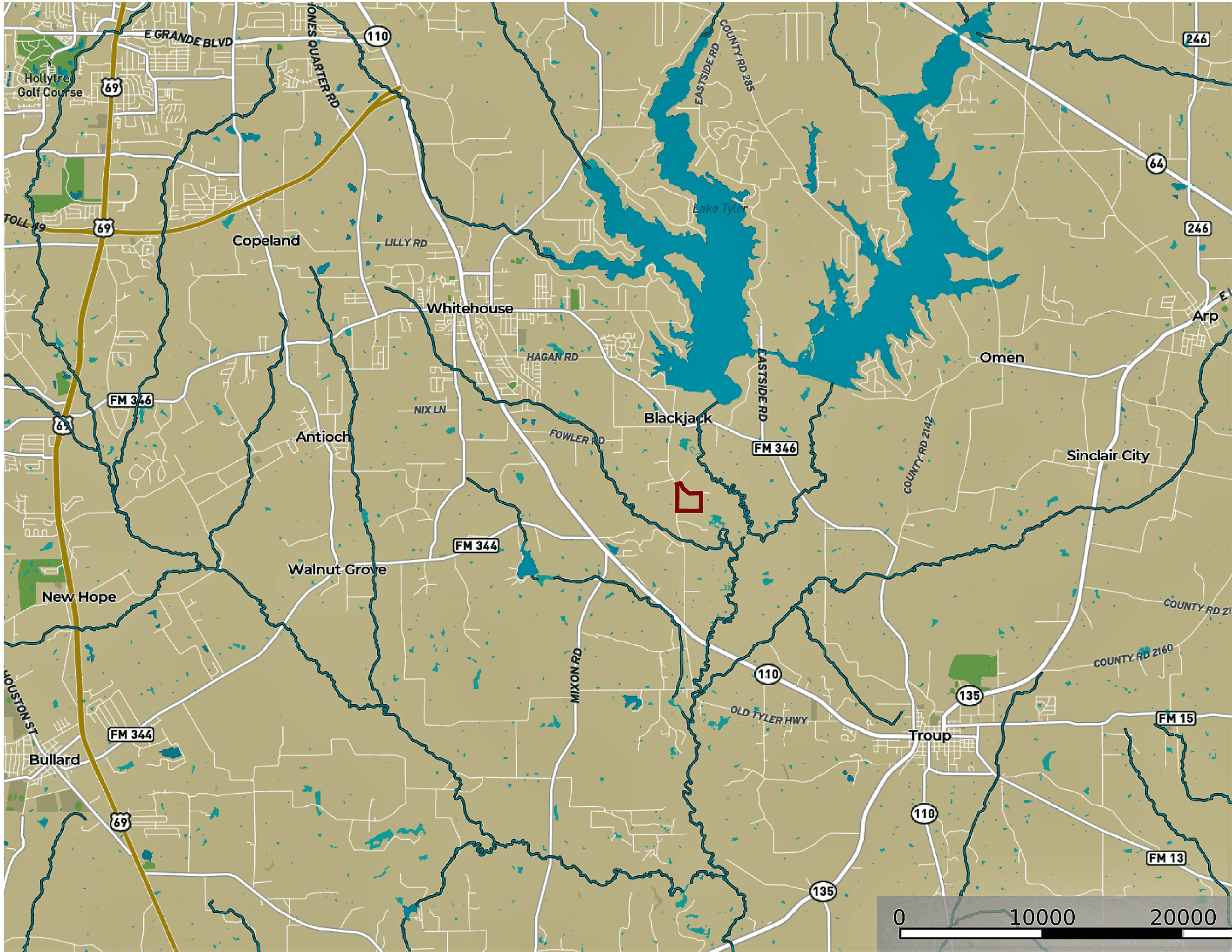 East Texas Recreational Timberland for Sale Near Troup
