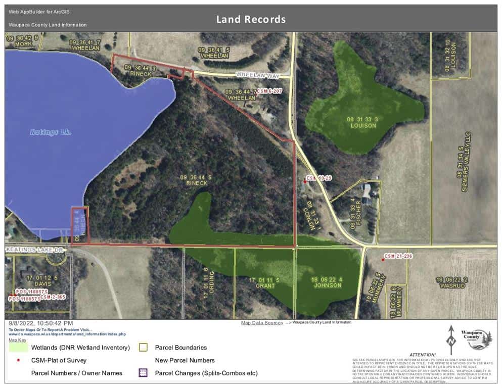 24 Acres on Kating Lake in Iola, WI UC Hunting Properties