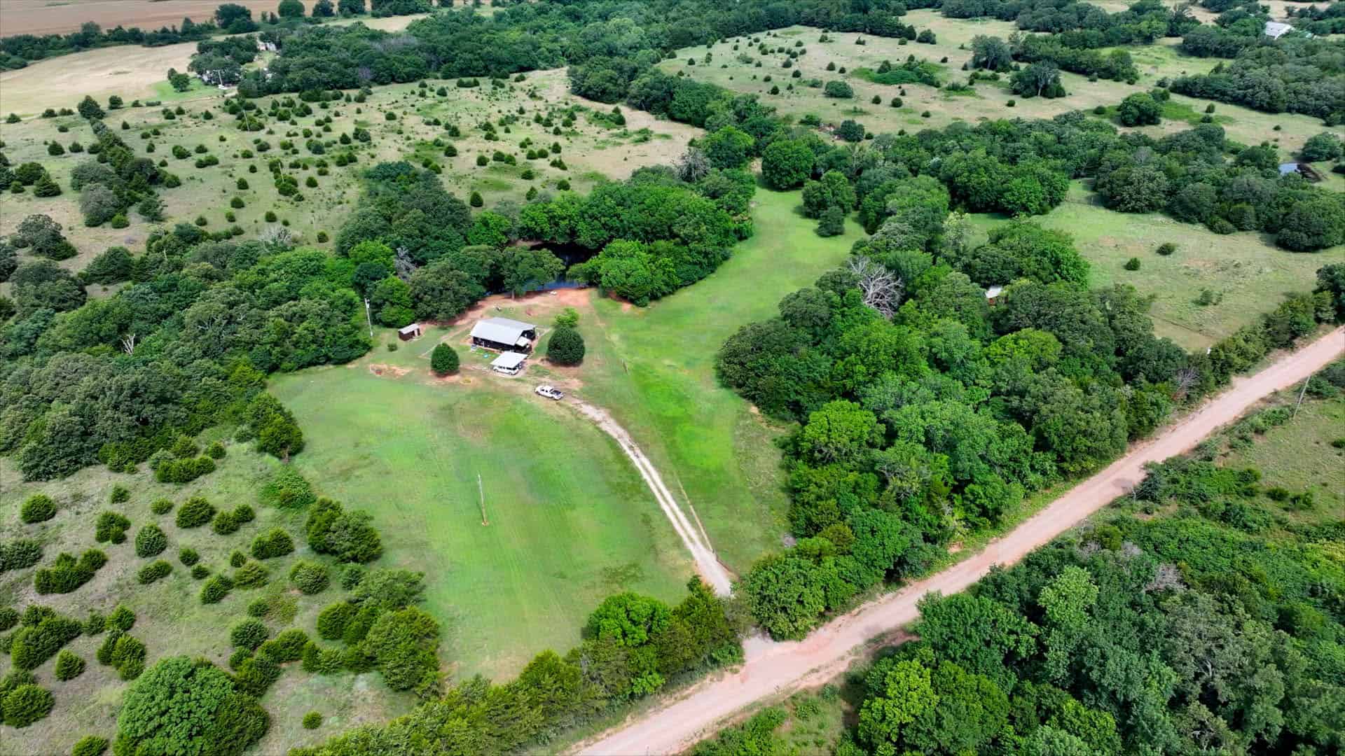Cabin, Pond and Land For Sale, Perkins, Oklahoma