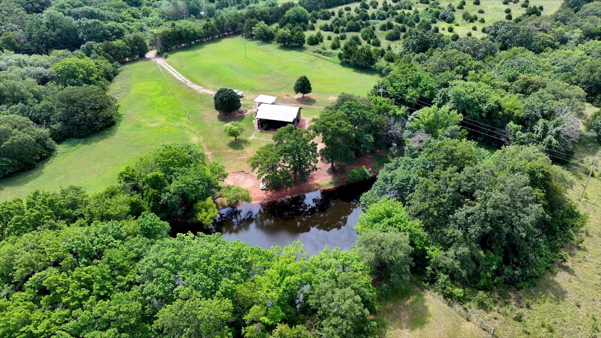 Cabin, Pond and Land For Sale, Perkins, Oklahoma