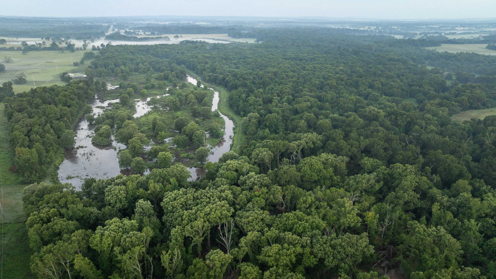 SOLD! Texas Duck Hunting Property with Log Home East of Dallas