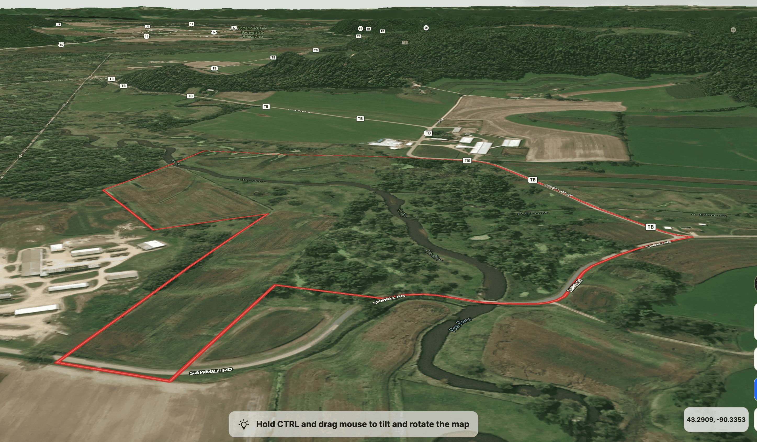Recreational Property with Waterfront for sale in Southwest Wisconsin