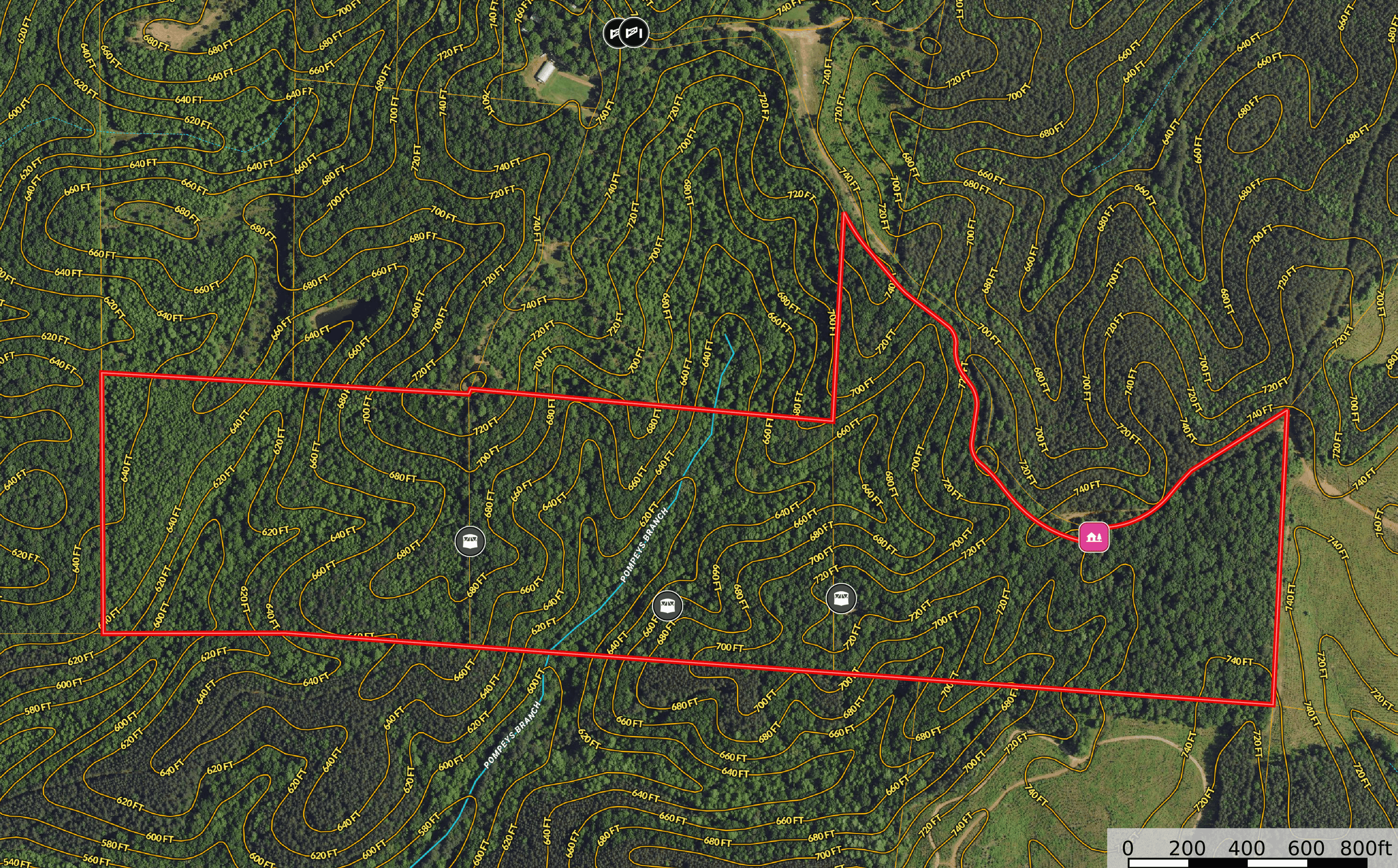 HUNTING PROPERTY FOR SALE IN TN WITH TIMBER AND BRANCH