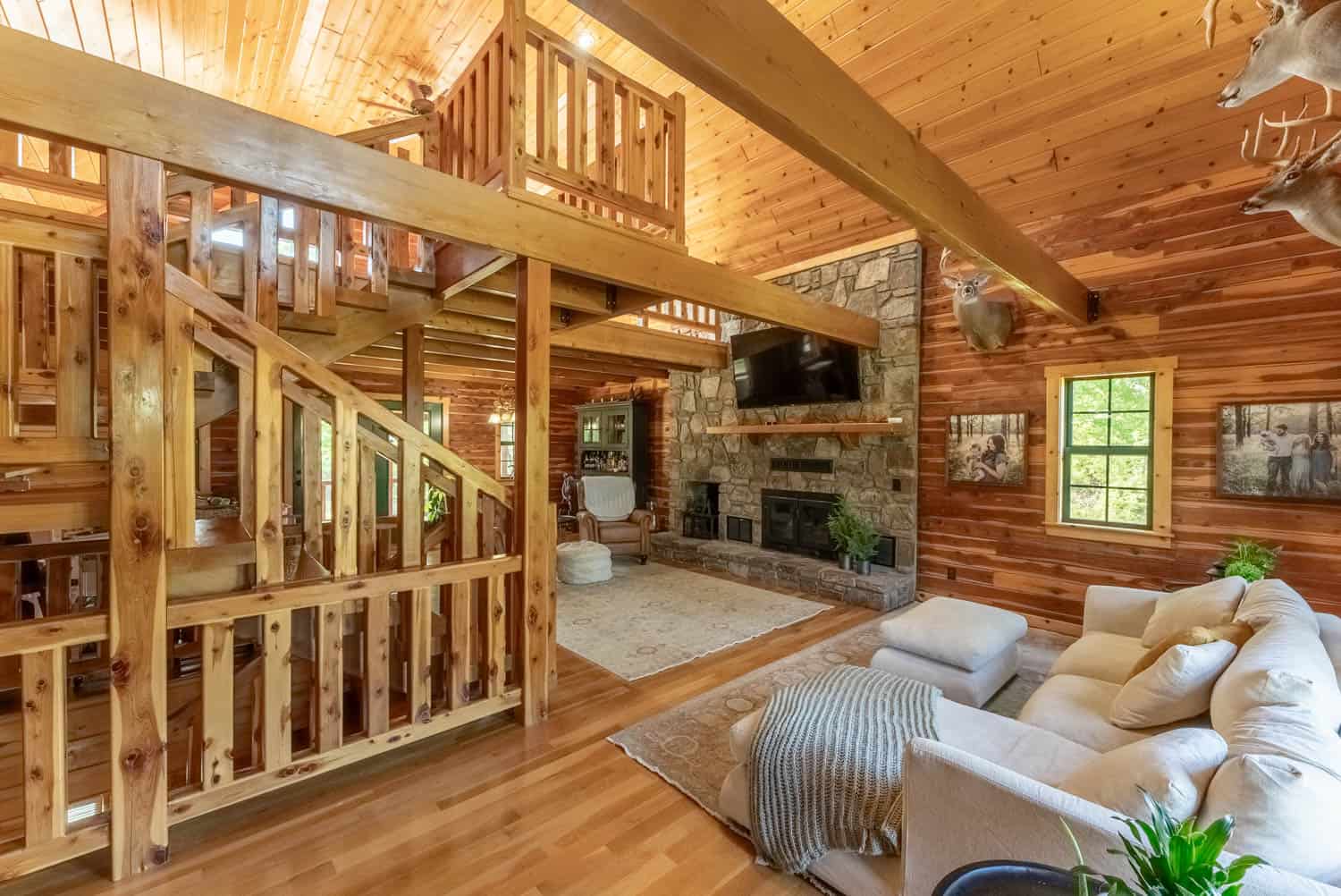 Custom Built Log Cabin and 57 Wooded Acres in Thayer MO