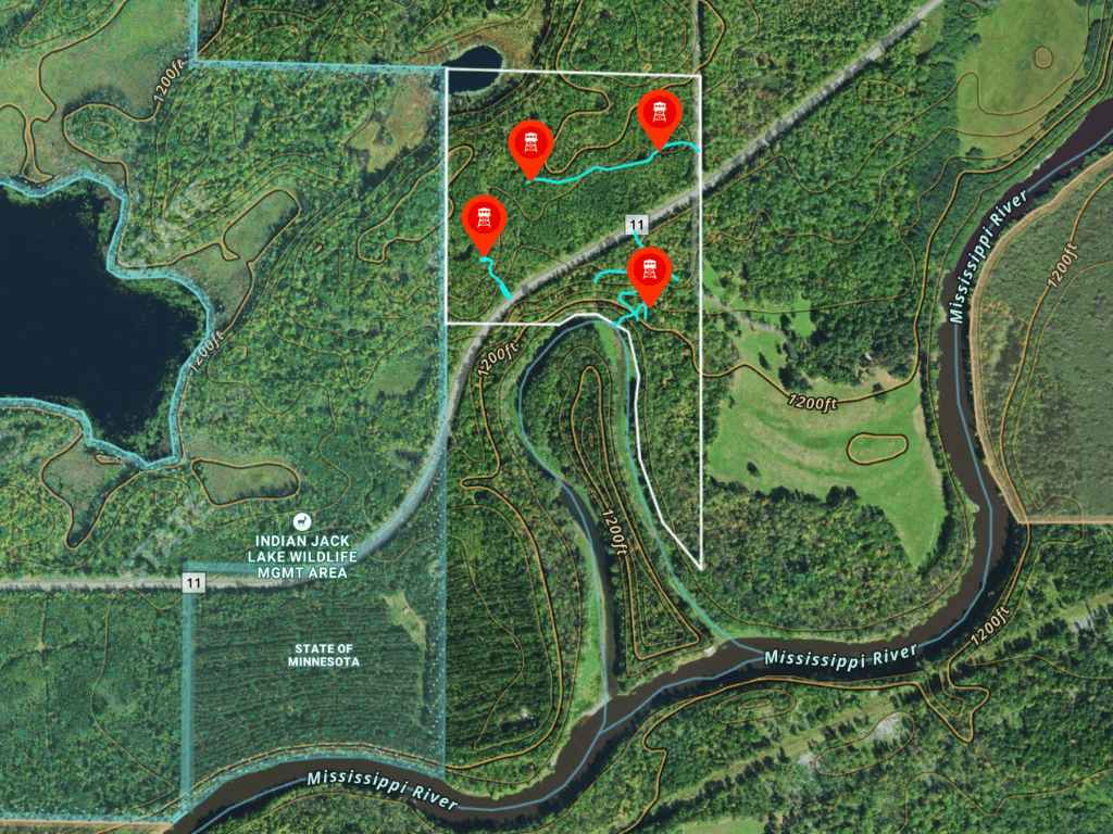 47 Ac Mississippi River Hunting Property Near Crosby, Minnesota