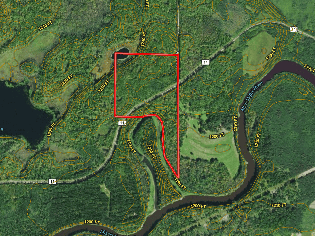 47 Ac Mississippi River Hunting Property Near Crosby, Minnesota