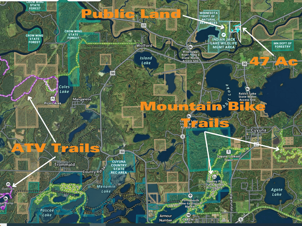 47 Ac Mississippi River Hunting Property Near Crosby, Minnesota