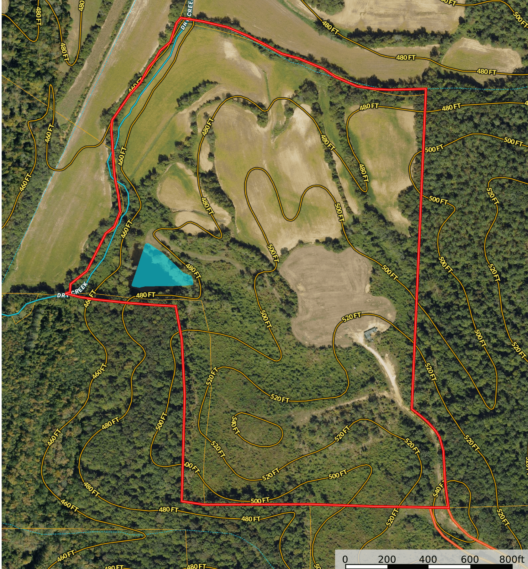 COUNTRY HOME FOR SALE IN TN, 68 AC+/-, SHEDS, POND, & CREEK