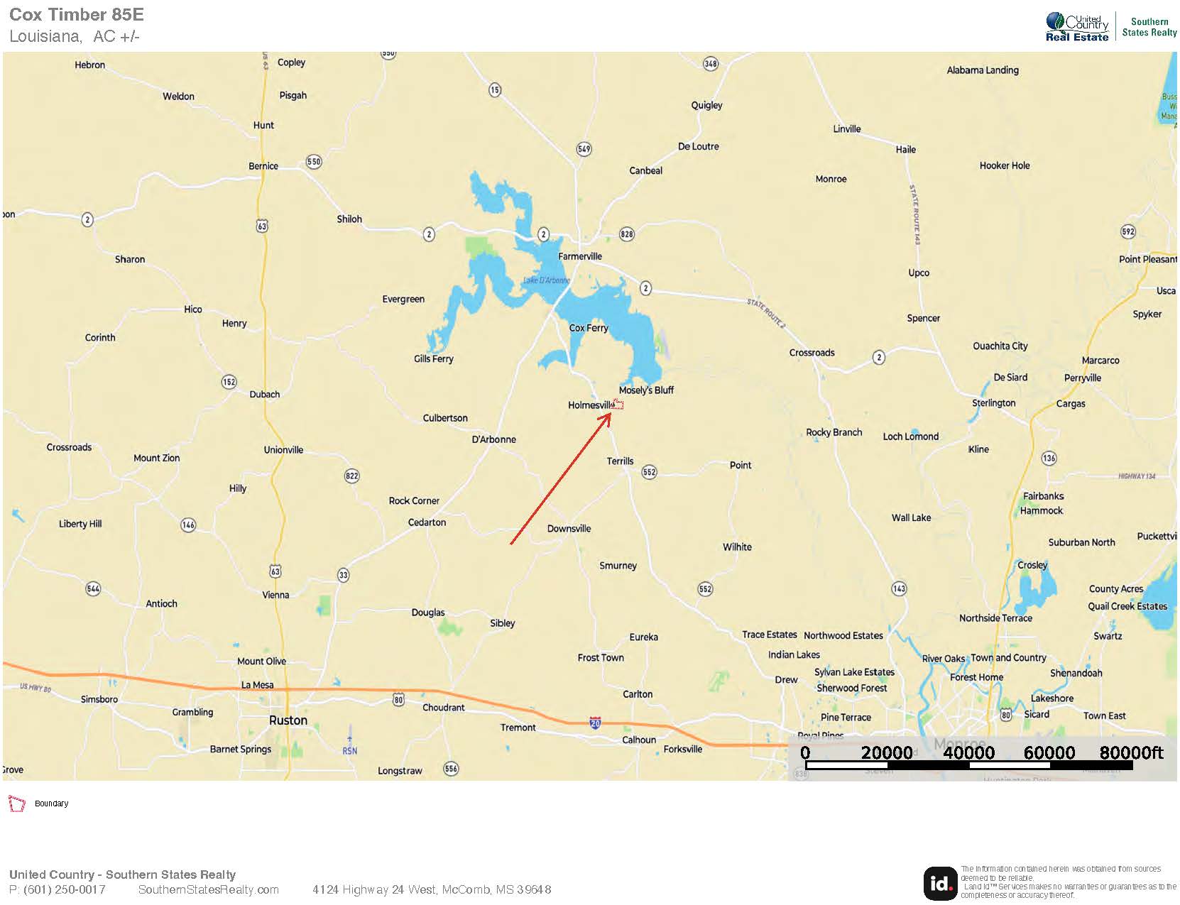 Downsville 85 – Union Parish Timberland for Sale