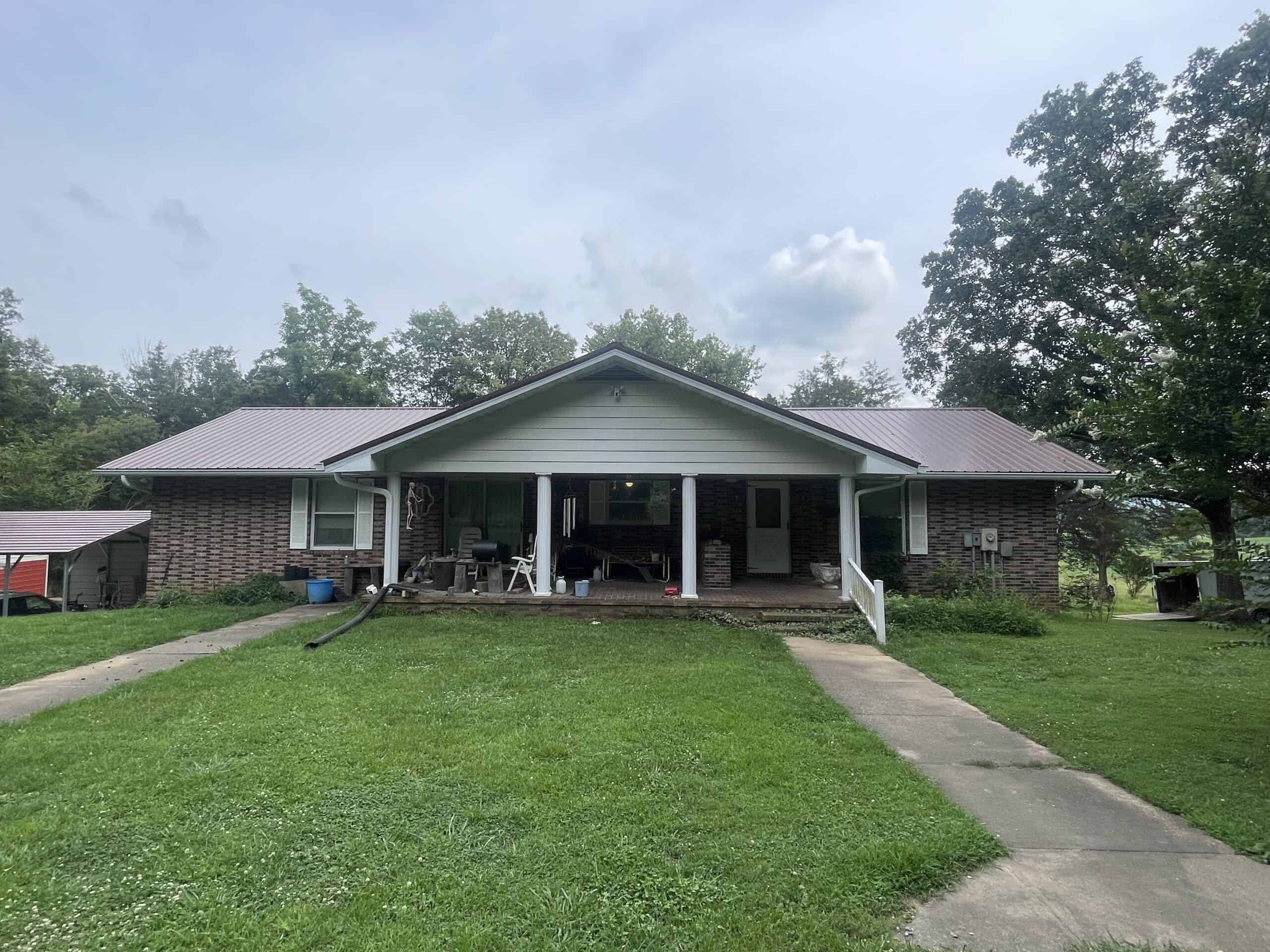 Beautiful Custom Built Brick Home w/ Walk-out Basement, Shop, Barn & 141 Acres (Cropland & Hunting Land) in 3 Tracts