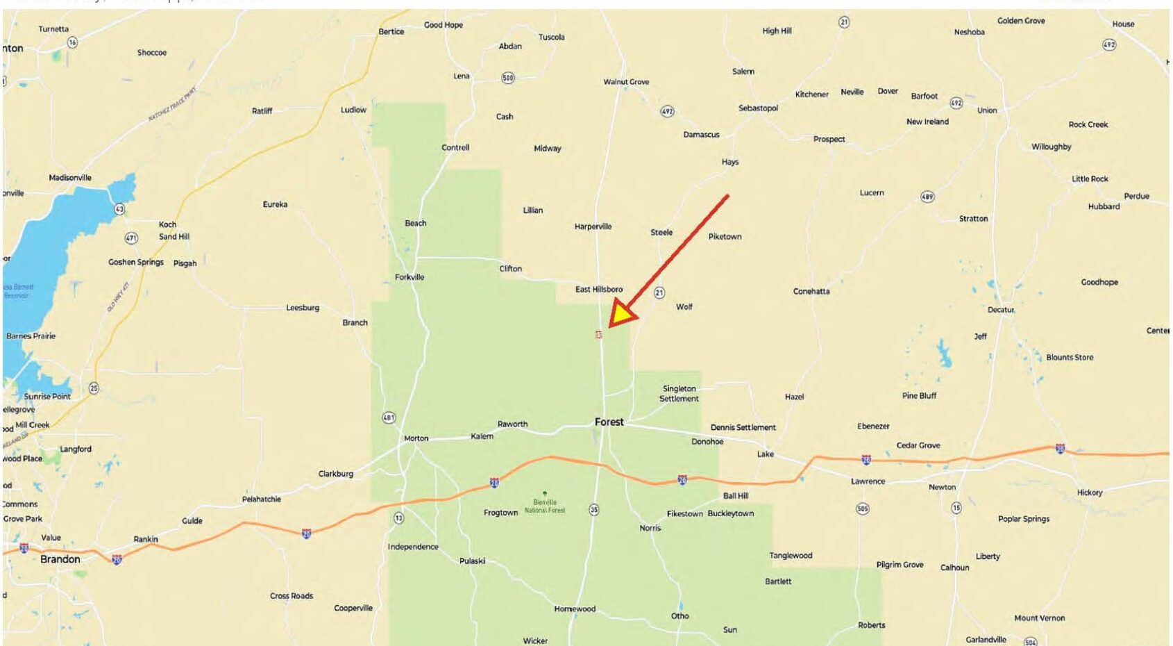 42 Acres for Sale with Old Country Home Scott Co MS UC Hunting Properties