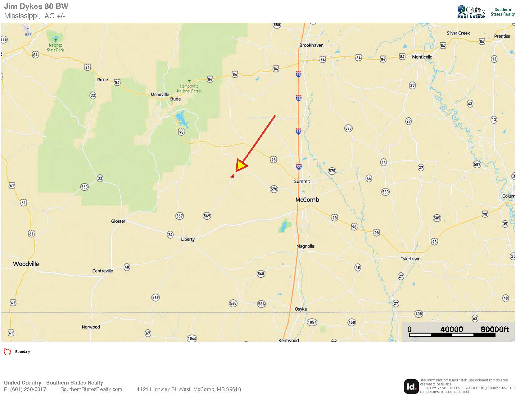 Smithdale MS 80+- Acres For Sale