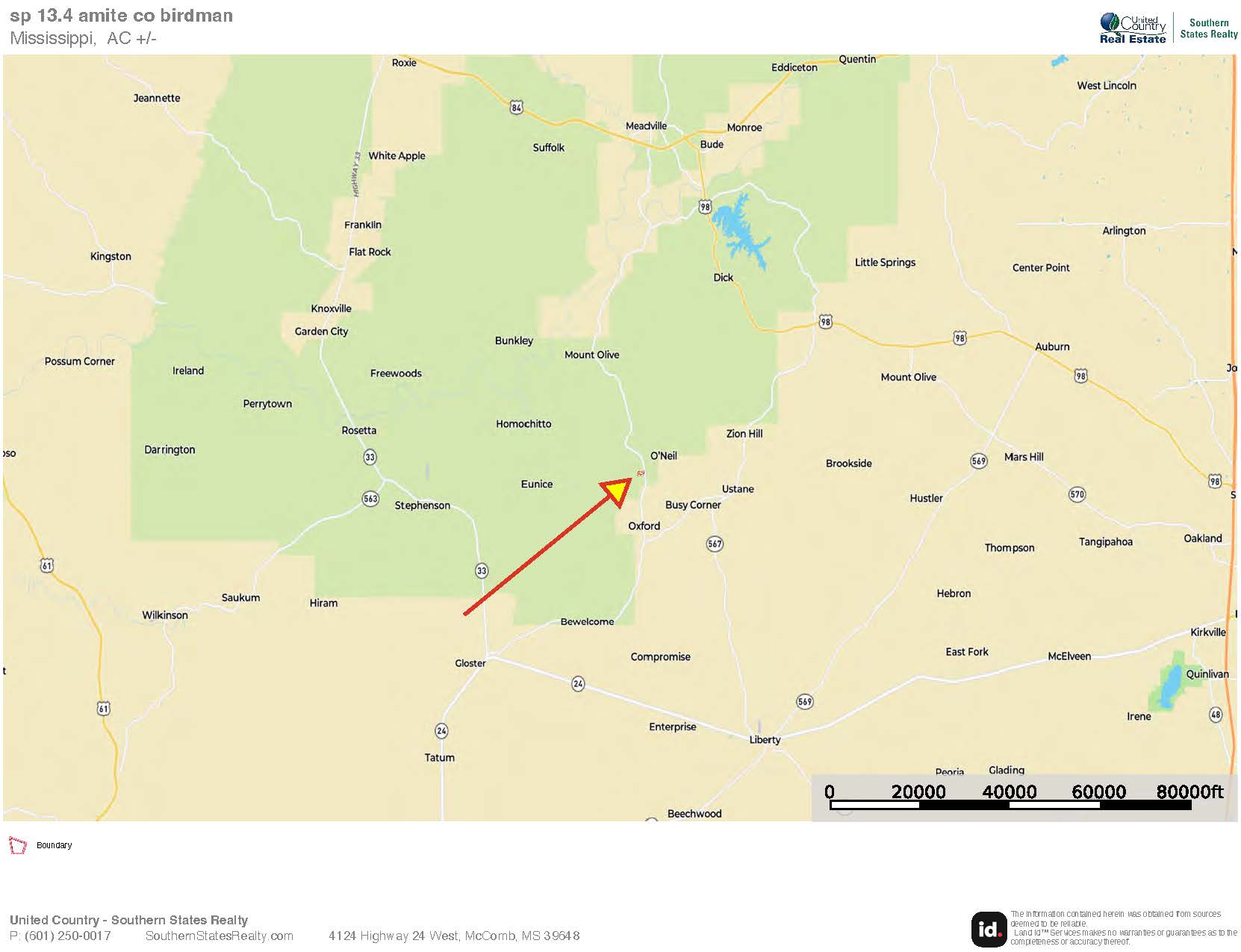 Small Hunting Tract in Amite County, MS