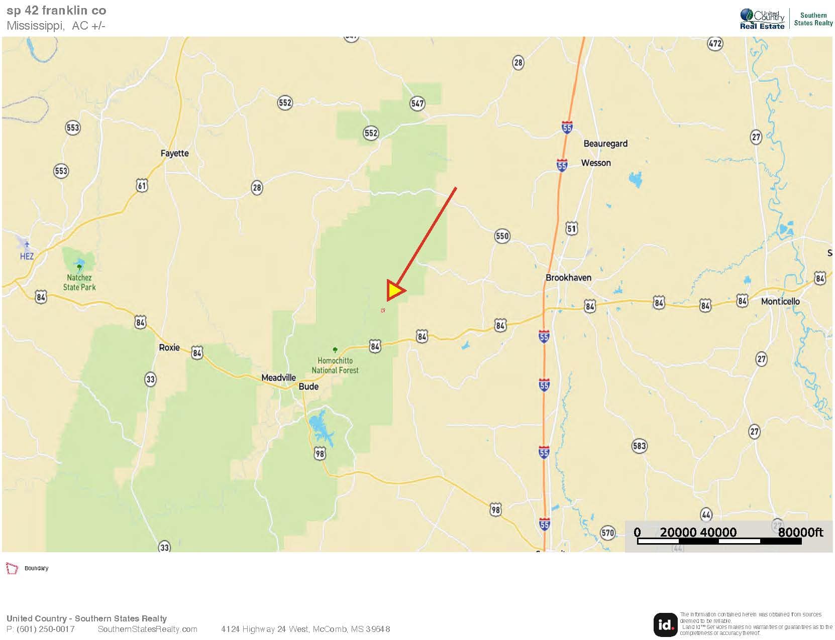 Franklin County Land Adjoining Homochitto National Forest