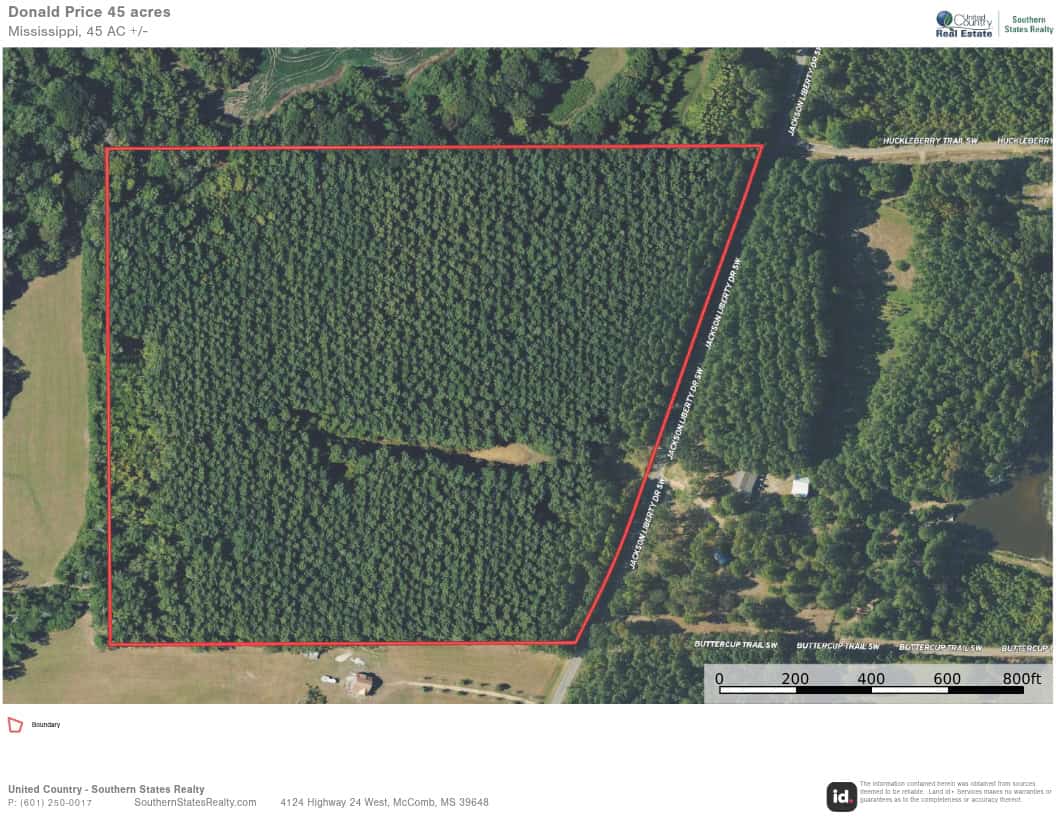 45 Acre Timberland Hunting Lincoln County South MS