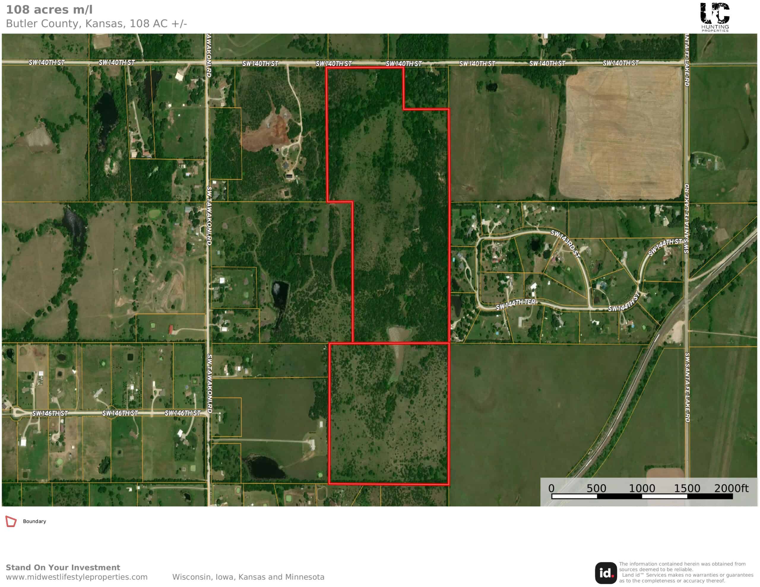108 Acres m/l 11649 SW 140th St, Augusta KS 67010