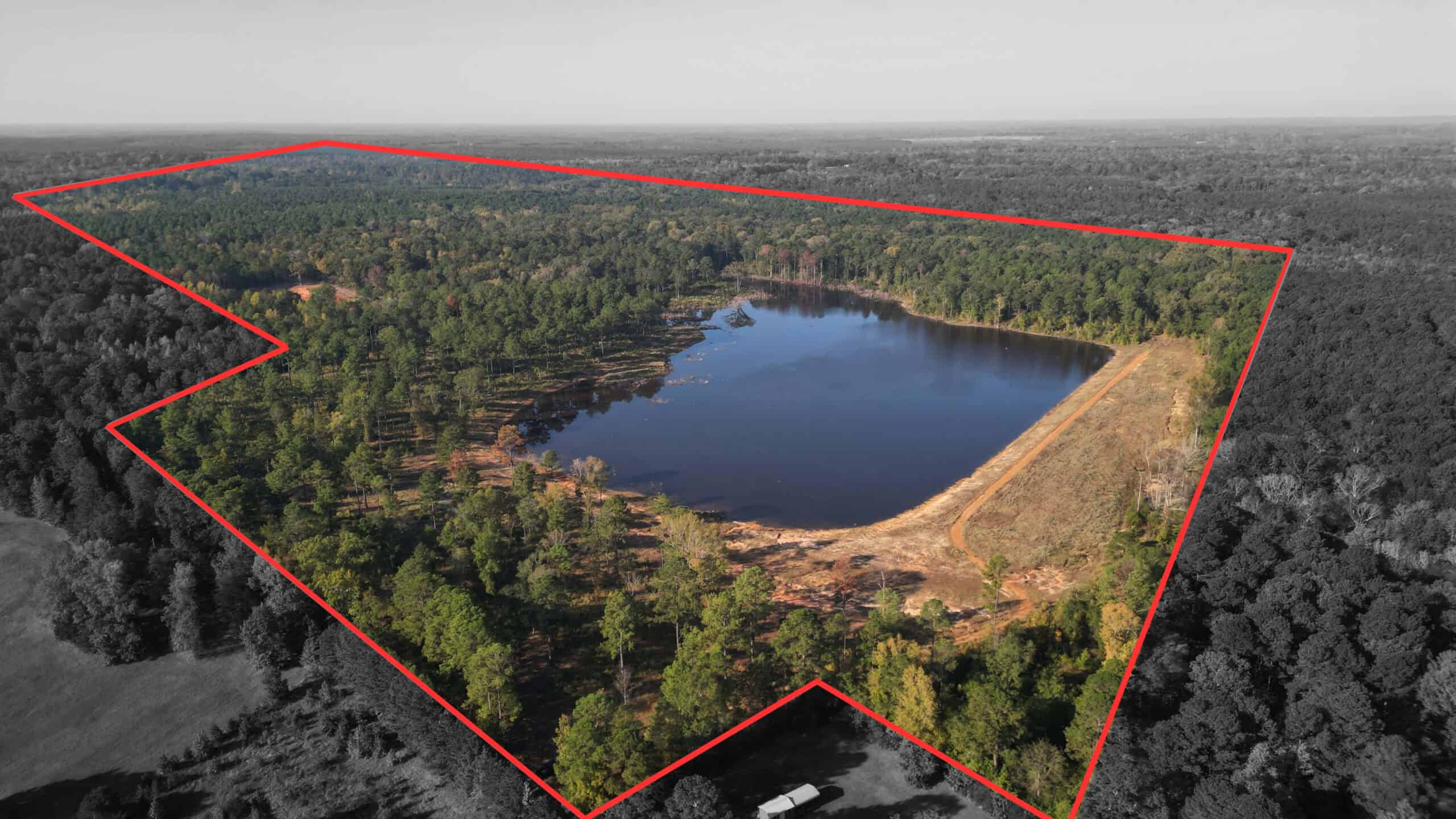 Texas Ranch For Sale With Private Lake In Cass County