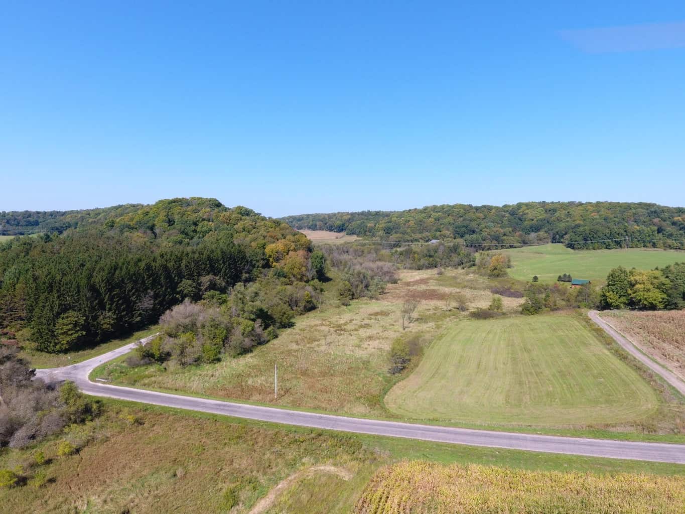Land for sale with stream, crop ground, hunting, possible build site in WI