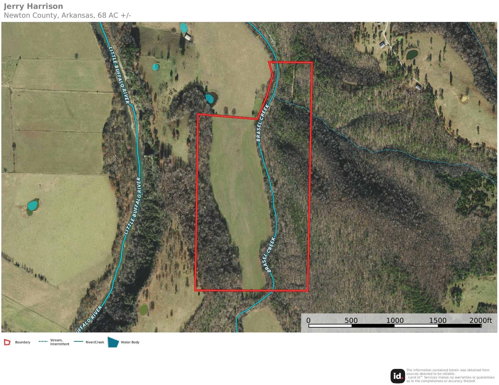 Creek Runs Through Farm Land/Deer Hunting Property in Newton County, Ar