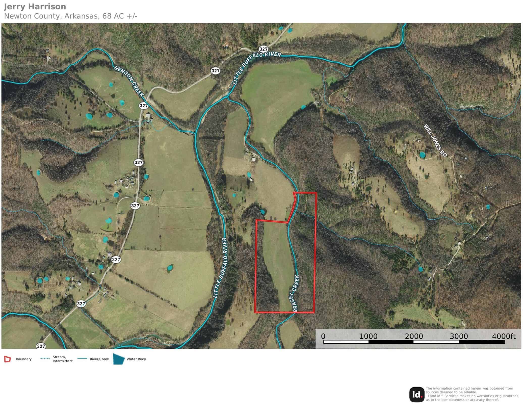 Creek Runs Through Farm Land/Deer Hunting Property in Newton County, Ar