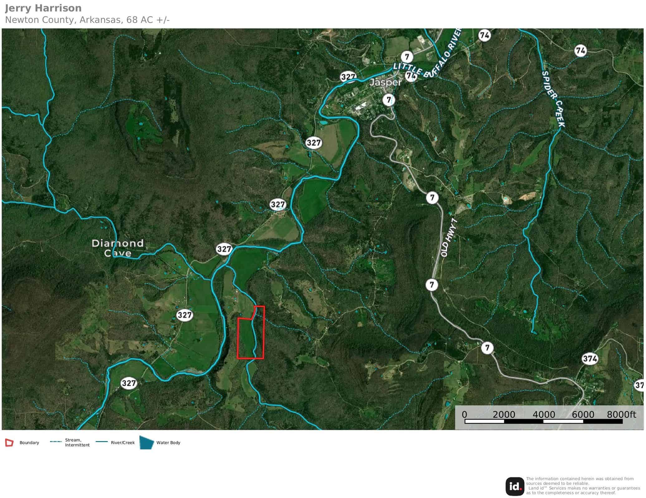 Creek Runs Through Farm Land/Deer Hunting Property in Newton County, Ar