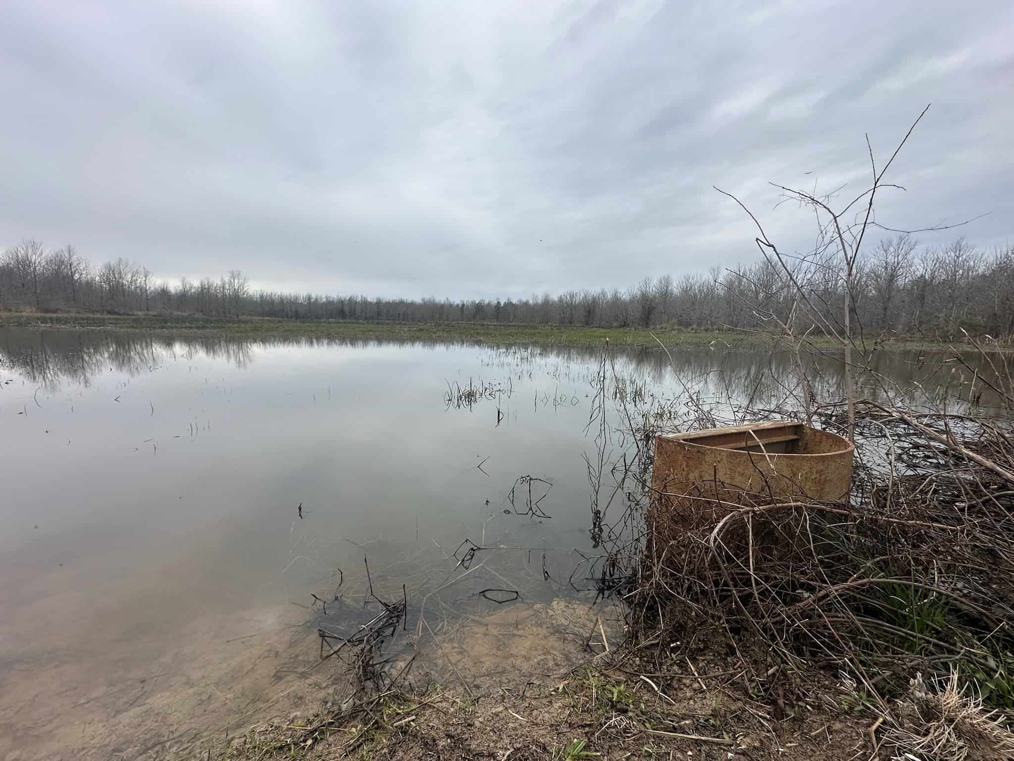 Duck and Deer Hunting Land with a Camp Spot for Sale