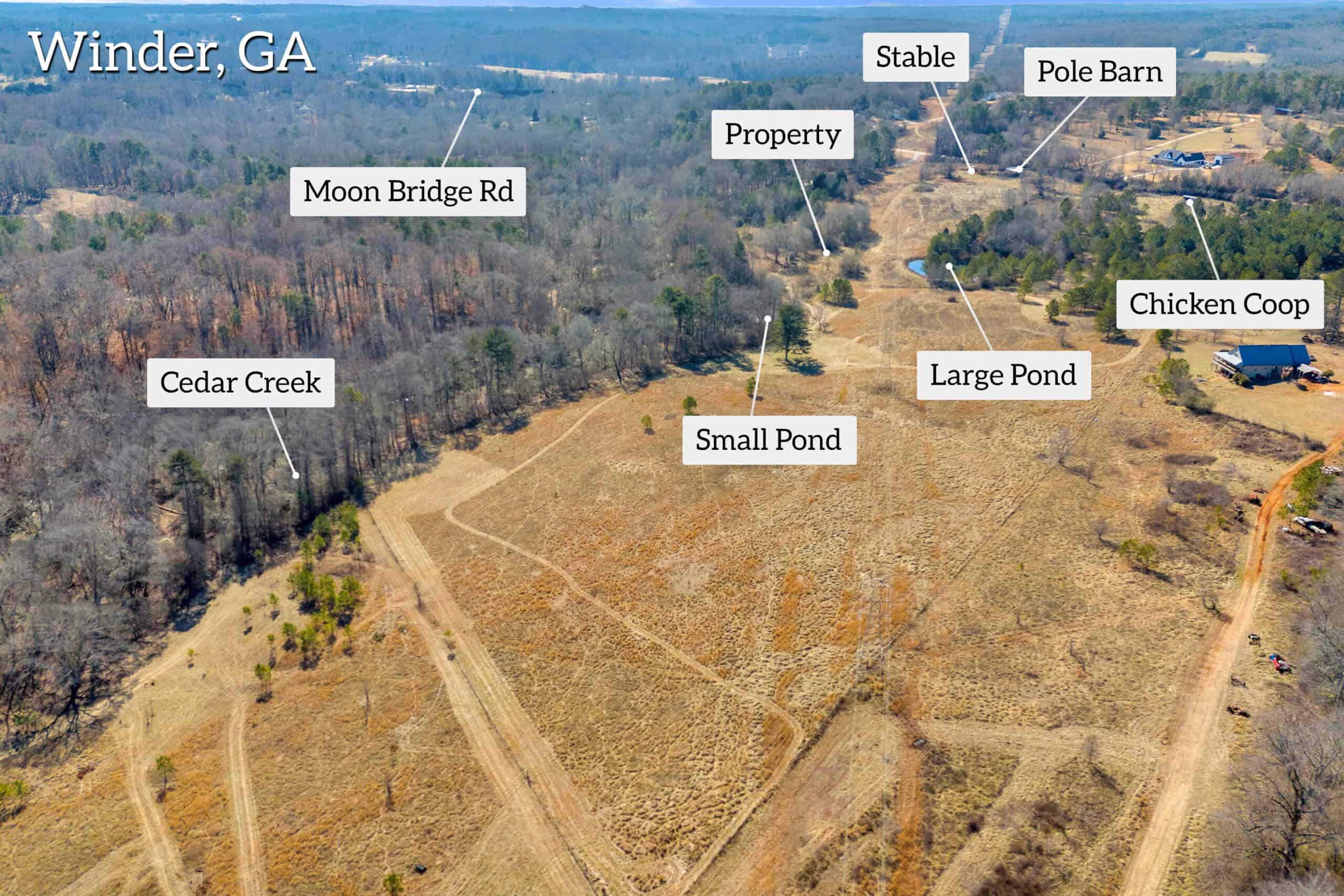 49+/- Acres of Beautiful Pasture with Two Ponds, Barn, and Creek Frontage.