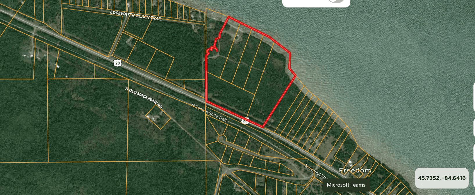 Spectacular Lake Huron Waterfront Property – 40 Acres Cheboygan MI