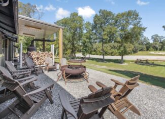 Hunting Lodge with Waterfall in Wilkinson County, MS