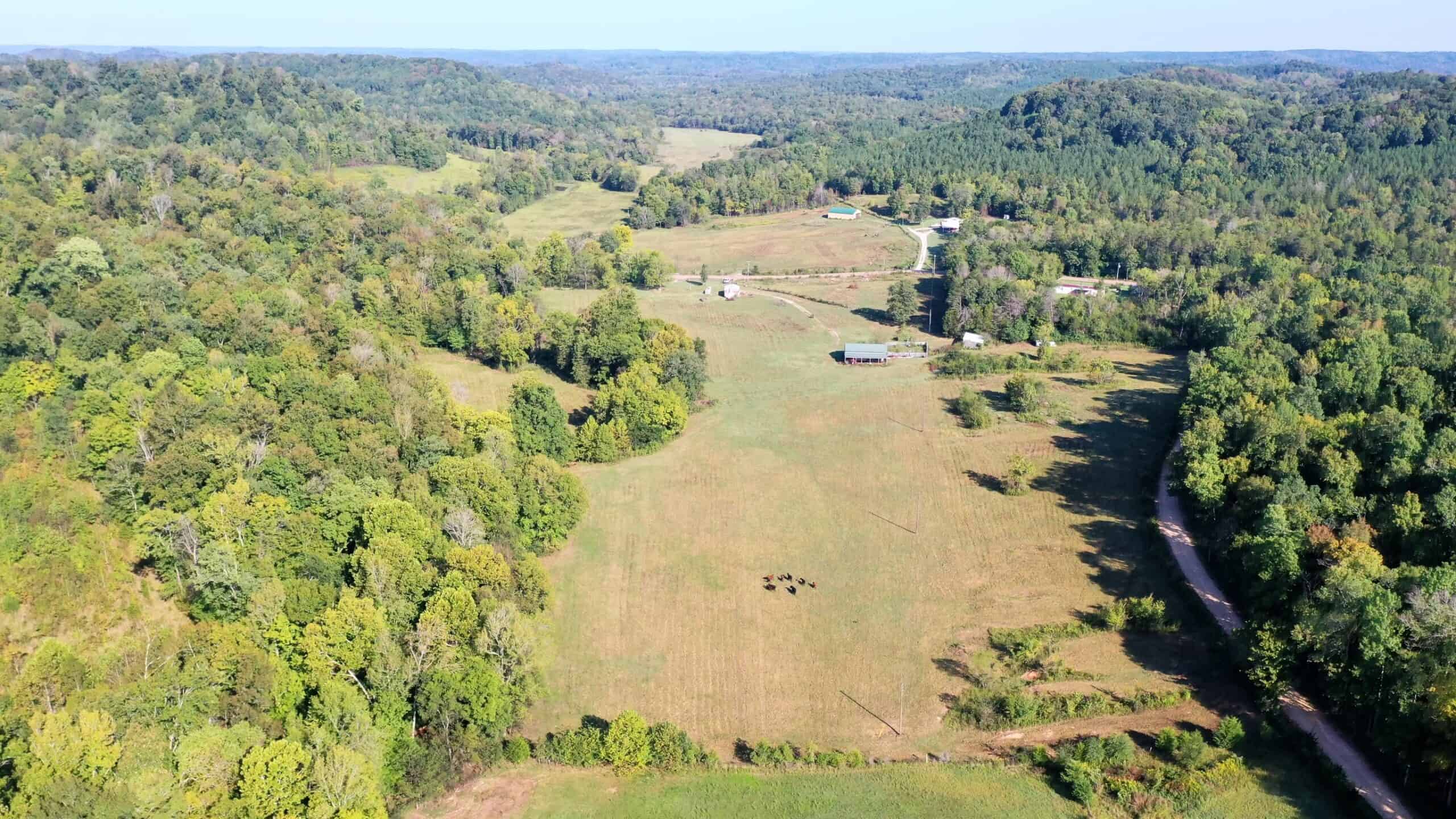 Tennessee Farm for Sale with Barn, Shop, Fencing, Septic, Creek, and Hunting