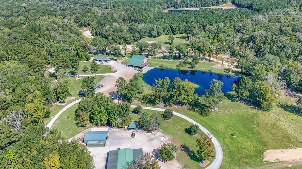Hunting Lodge with Waterfall in Wilkinson County, MS