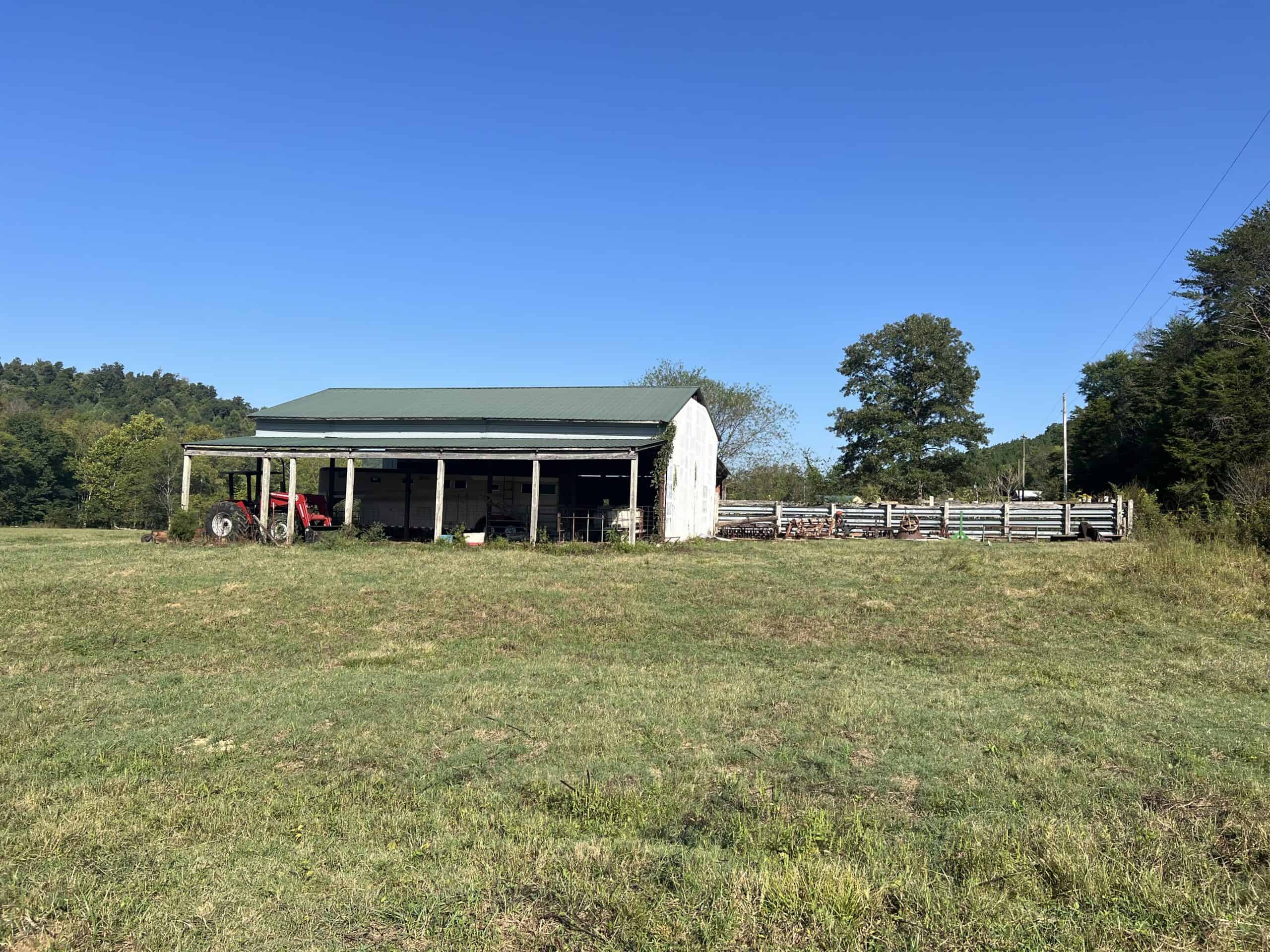 Tennessee Farm for Sale with Barn, Shop, Fencing, Septic, Creek, and Hunting