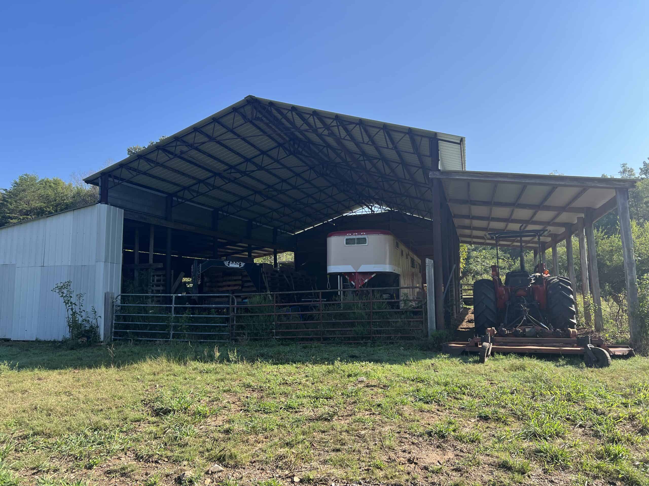 Tennessee Farm for Sale with Barn, Shop, Fencing, Septic, Creek, and Hunting
