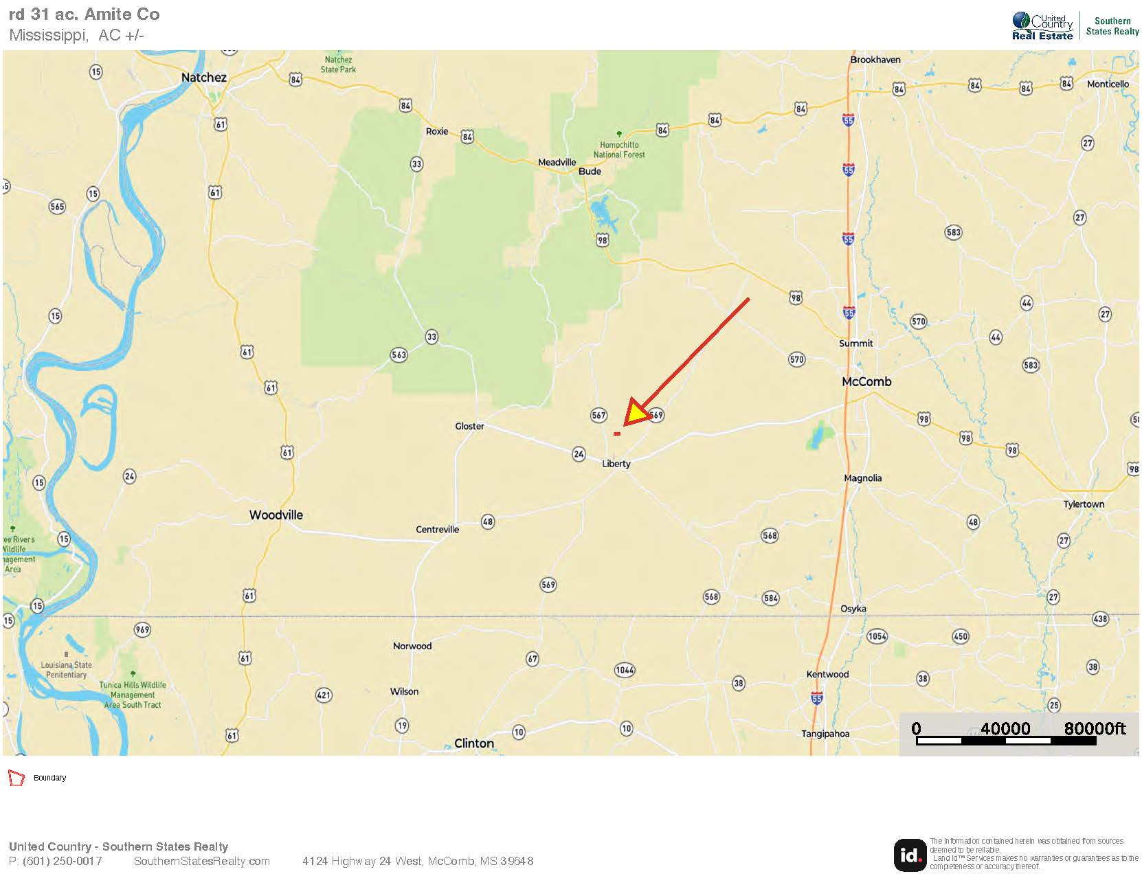 Land for Sale in Amite County, MS