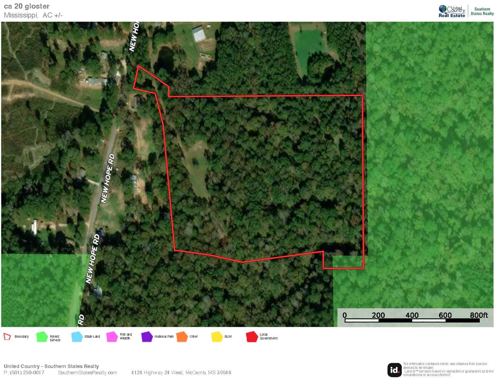 20 Acres and Cabin Adjoining Homochitto National Forest