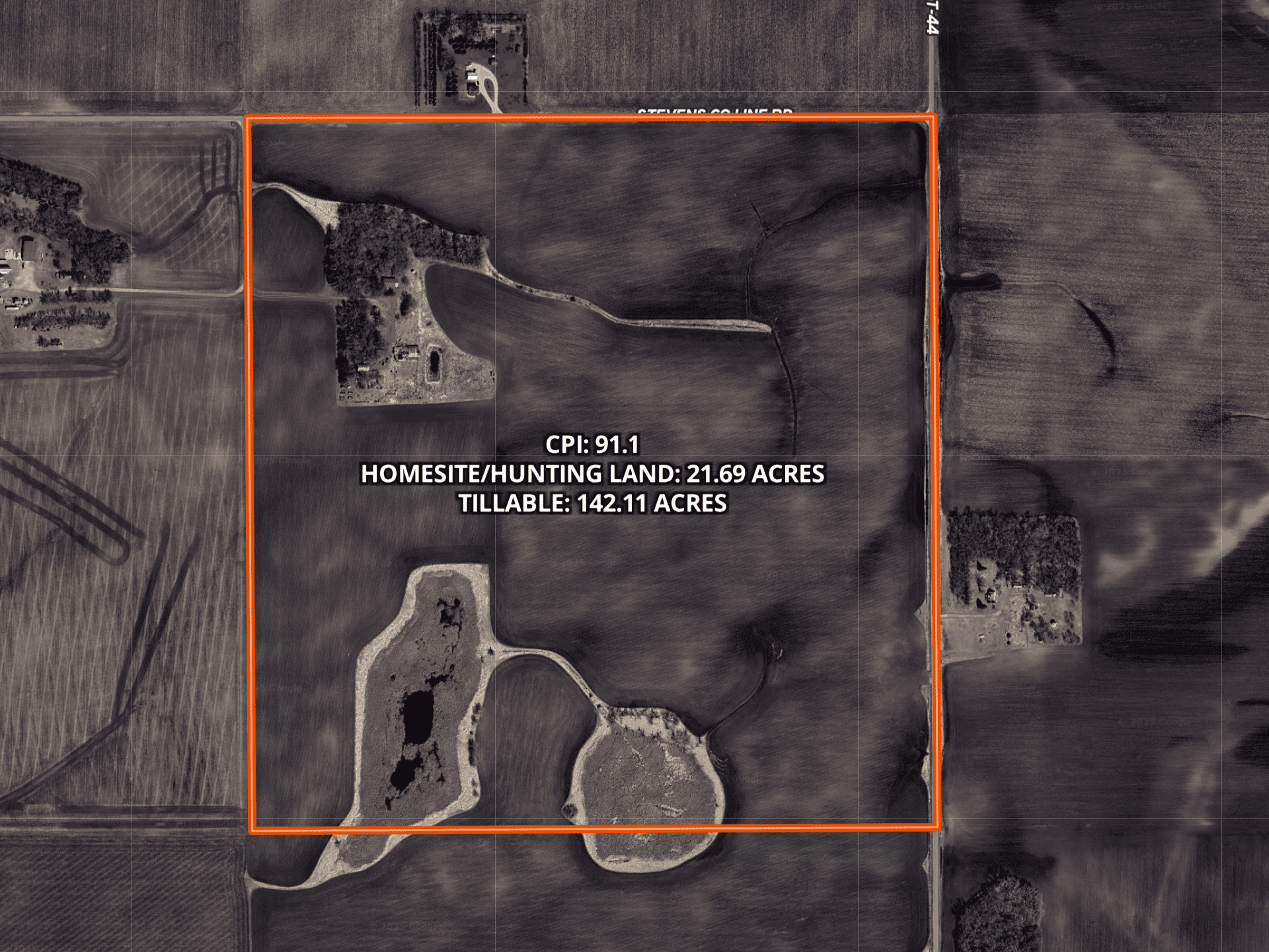163.8 Deeded Acres With Highly Productive Farm Land (CPI: 91.1) | Farm, Home & Hunting Land