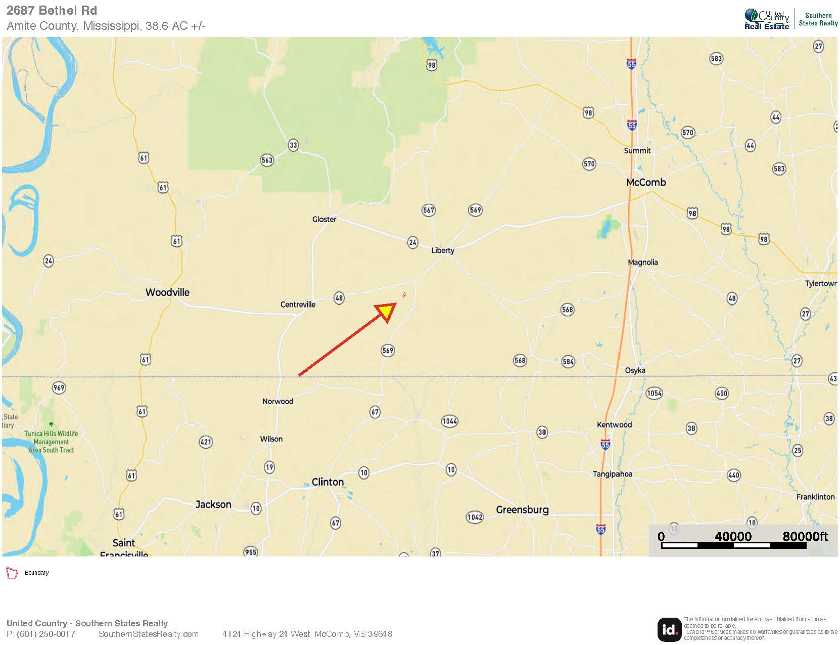 Amite County 38.6 Acres For Sale