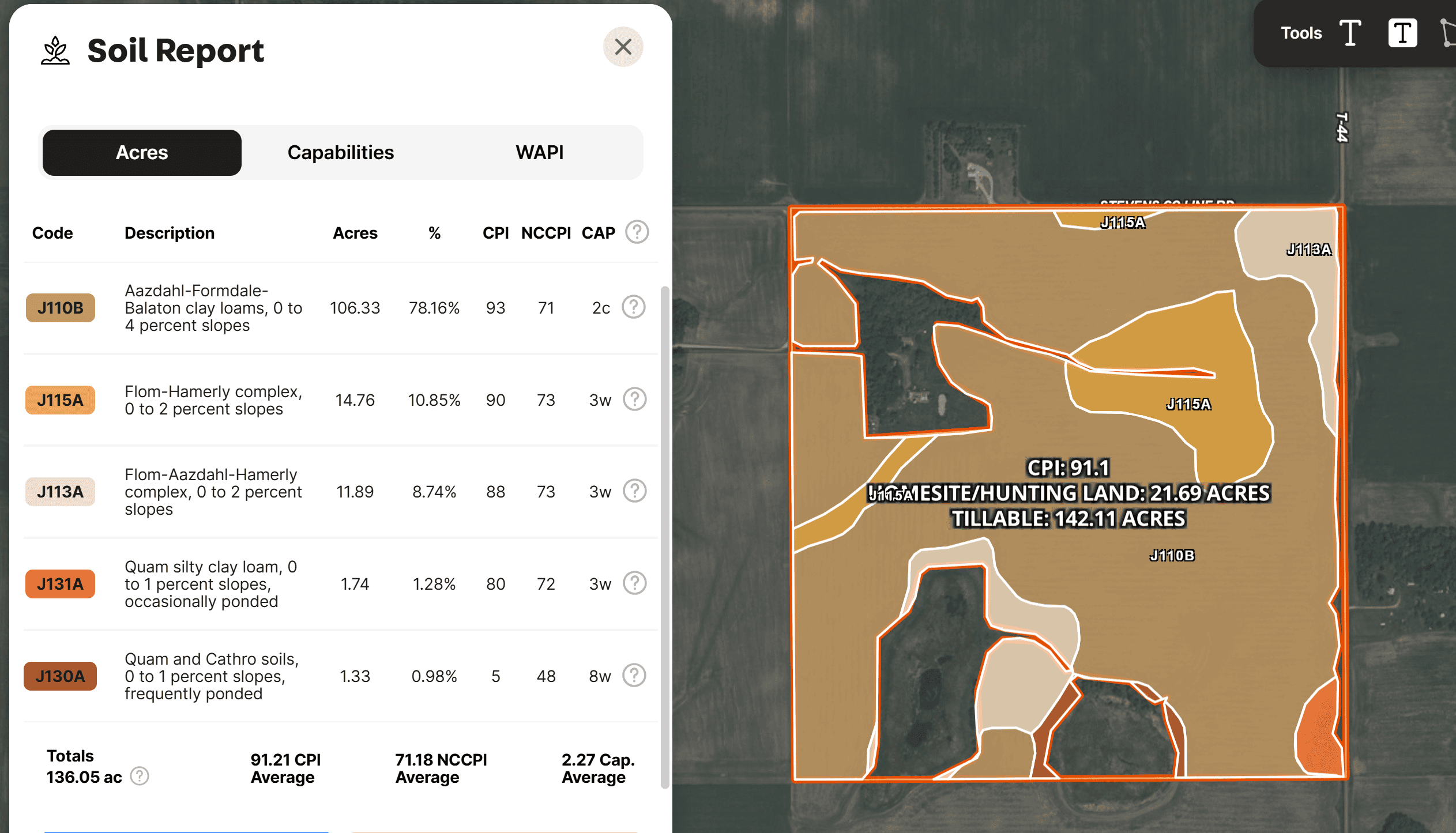 163.8 Deeded Acres With Highly Productive Farm Land (CPI: 91.1) | Farm, Home & Hunting Land