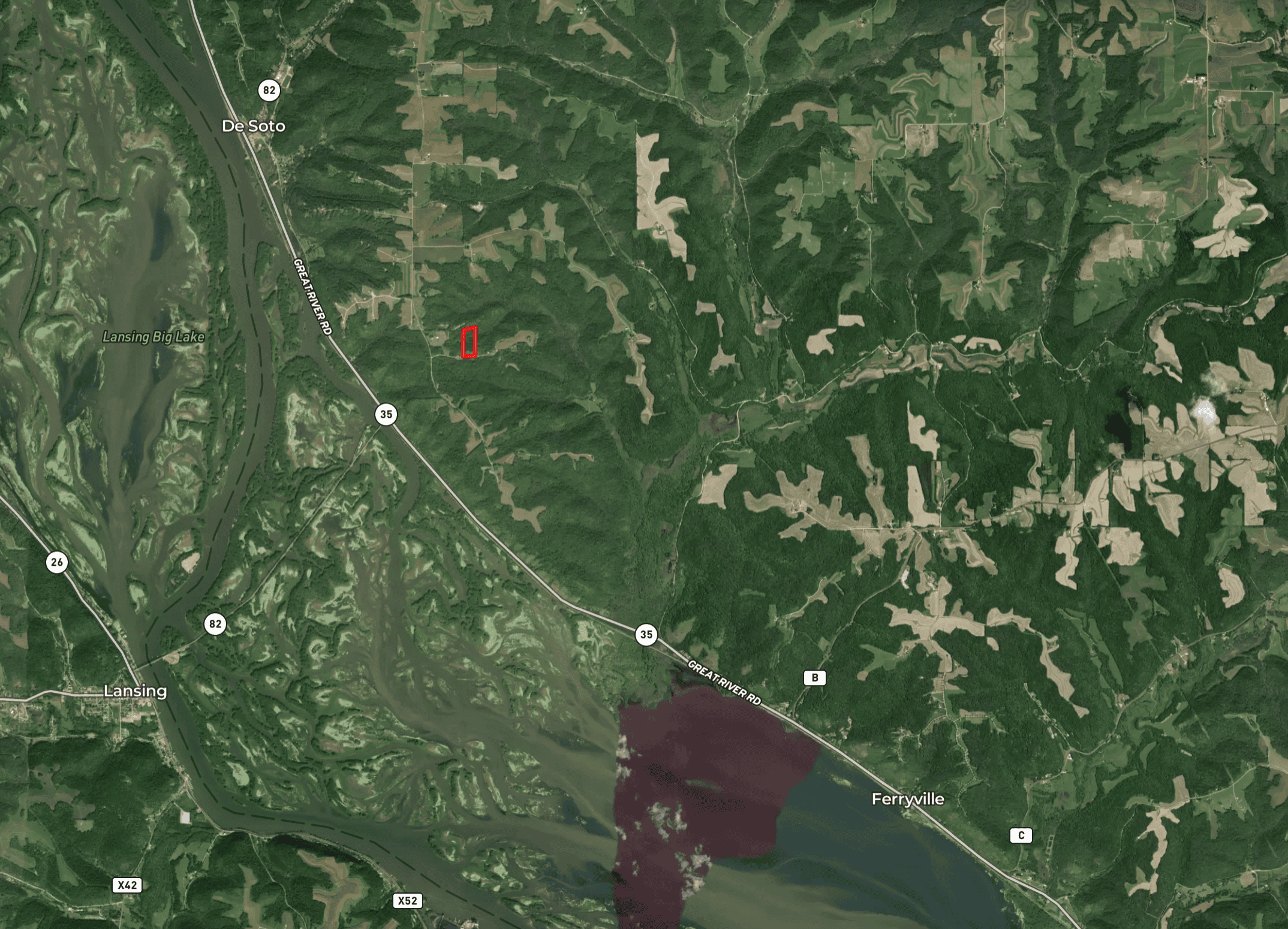 Mississippi River Hilltop Cabin for Sale in Crawford County, WI