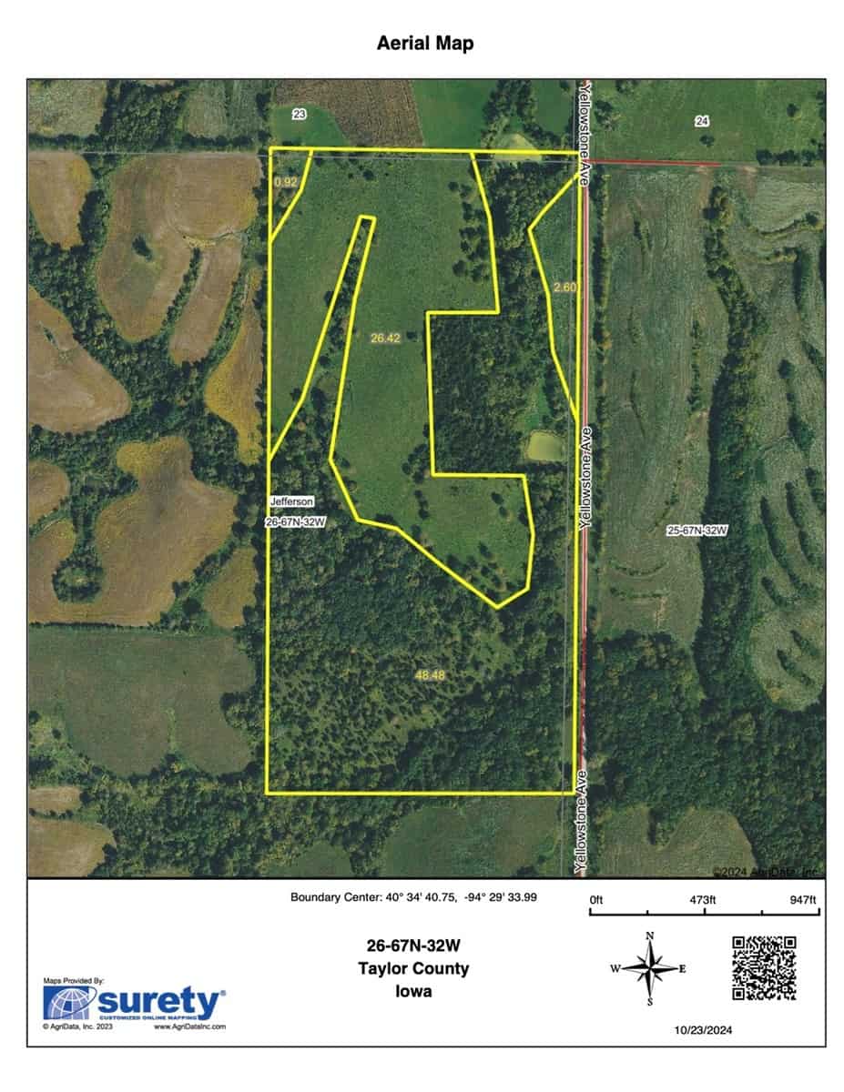 80 ± Acre Southern Parcel Farmland for Sale in Blockton, IA